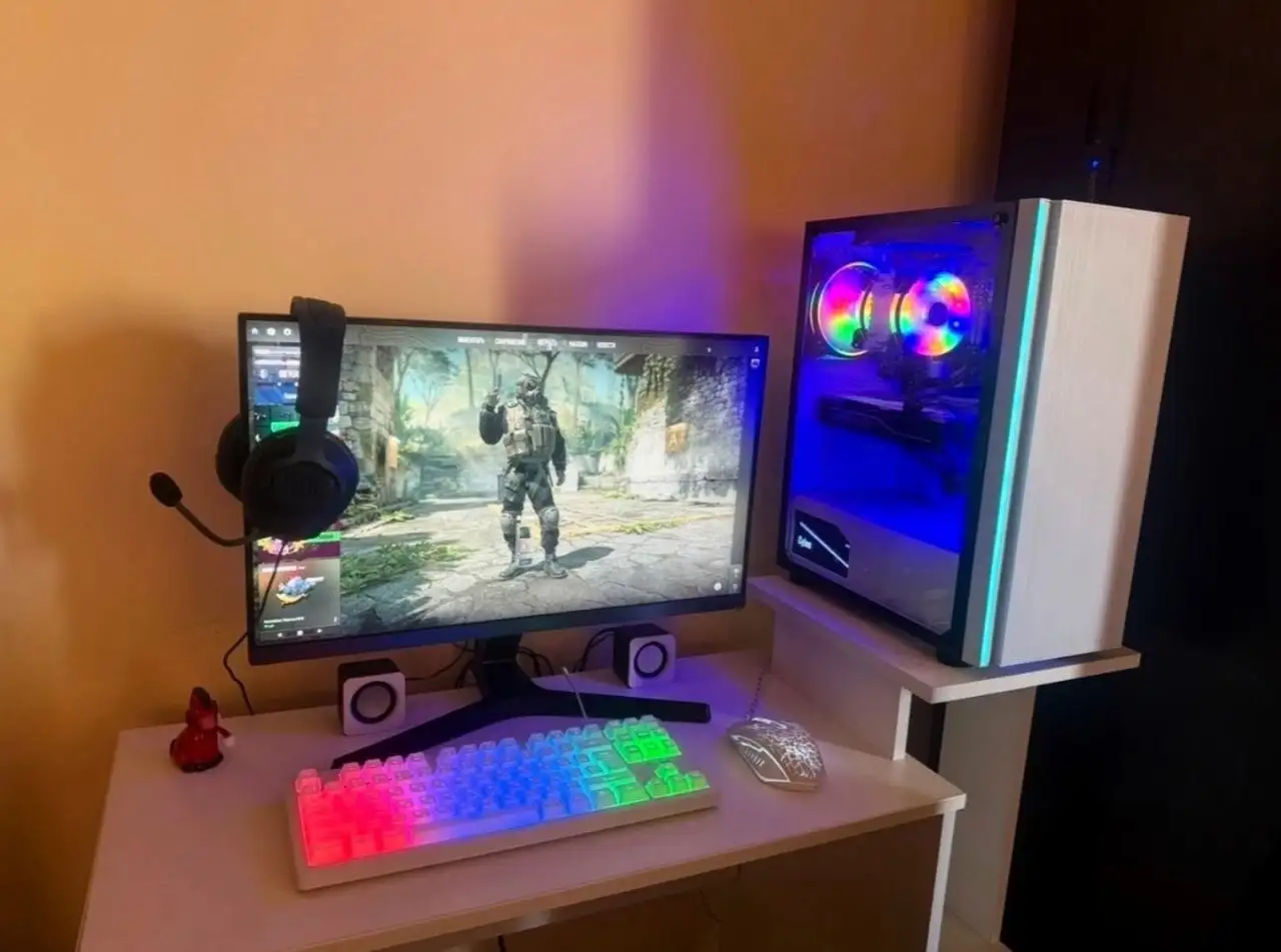 Игровой компьютер с монитором и периферией - Компьютеры и комплектующие (Электроника) в Улан-Удэ