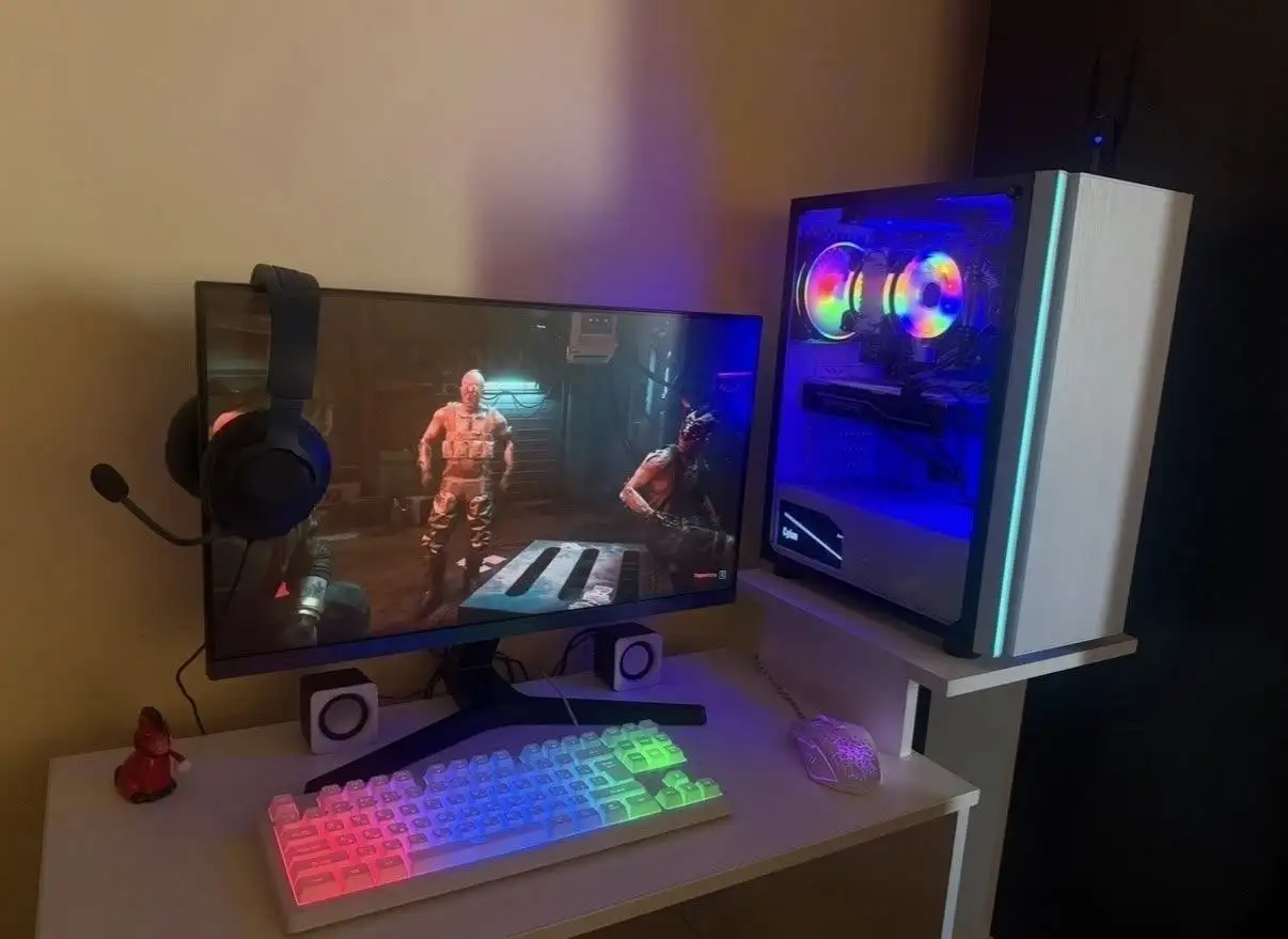 Игровой компьютер с монитором и периферией - Компьютеры и комплектующие (Электроника) в Улан-Удэ