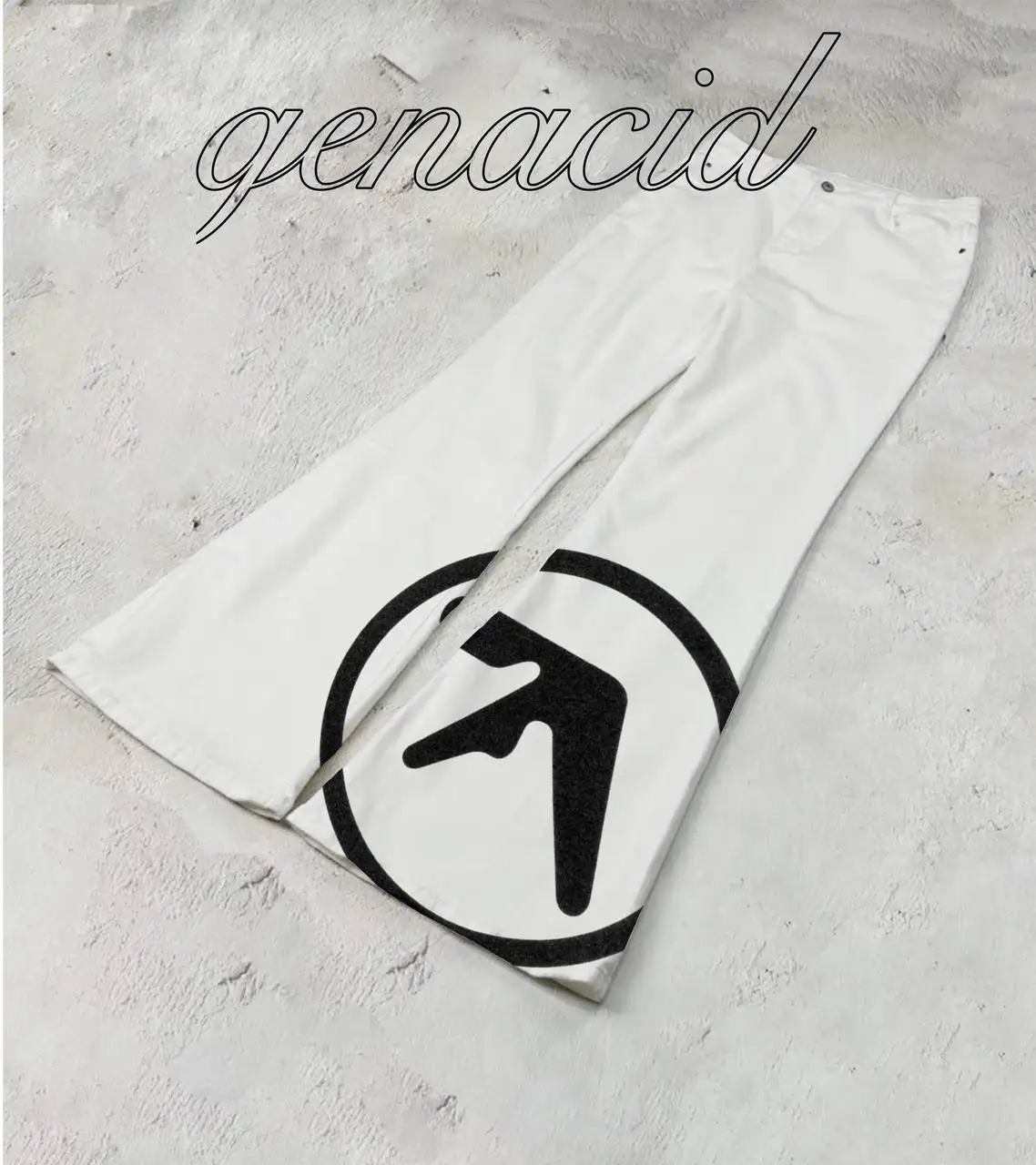 Белые клеш джинсы в стиле Rick Owens - Джинсы (Одежда) в Улан-Удэ