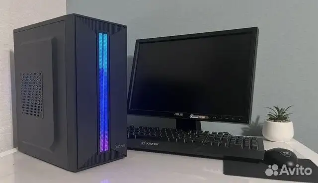 Игровой компьютер с монитором и комплектующими - Компьютеры и комплектующие (Электроника) в Улан-Удэ