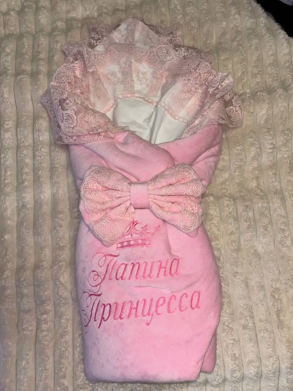 Комплект на выписку теплый с пледом