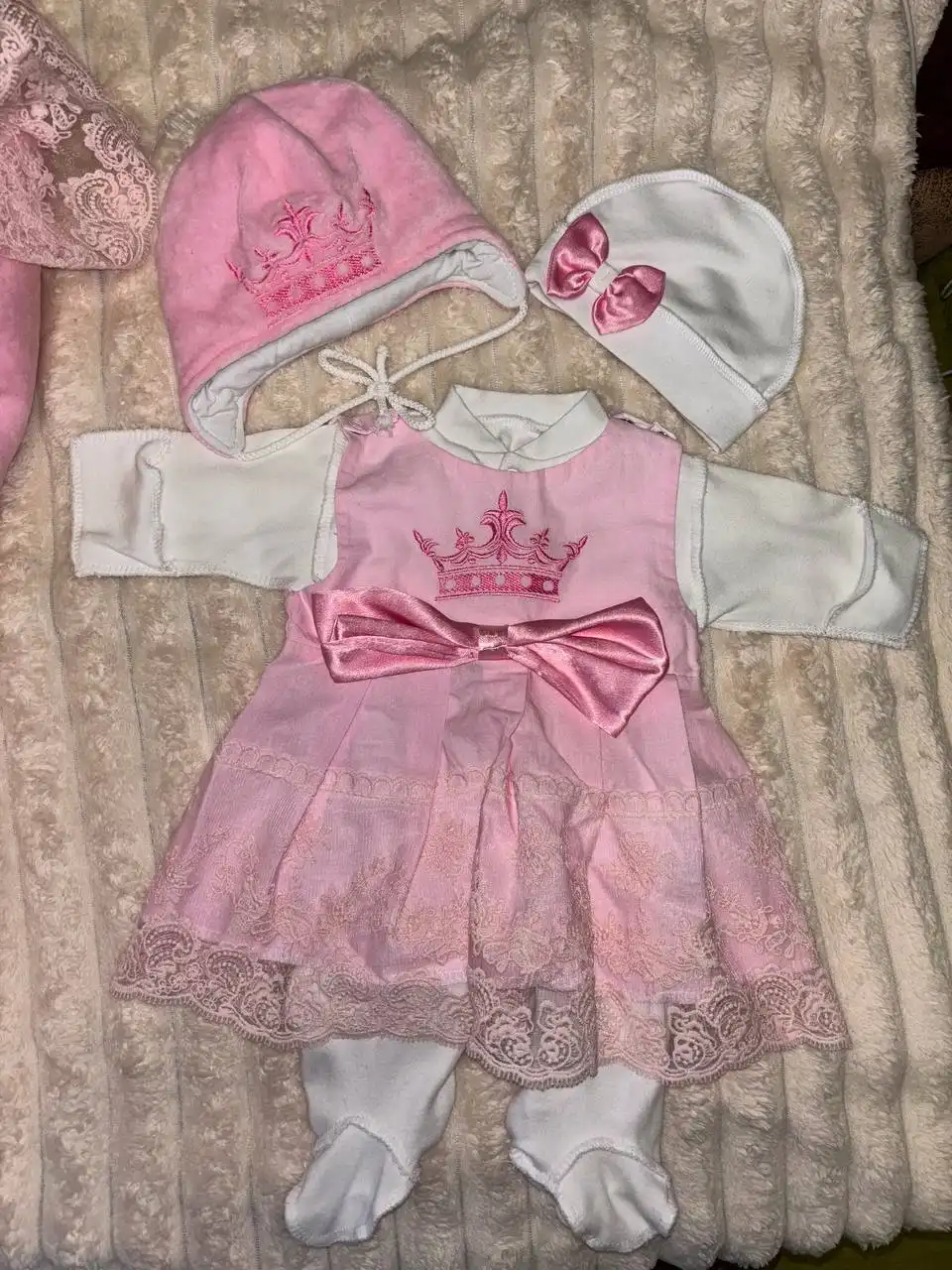 Комплект на выписку теплый с пледом