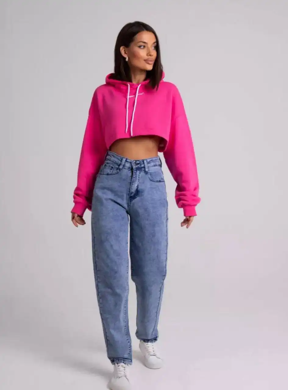 Утепленные джинсы мом с высокой посадкой, размер 30 - Джинсы (Одежда) в Саратов