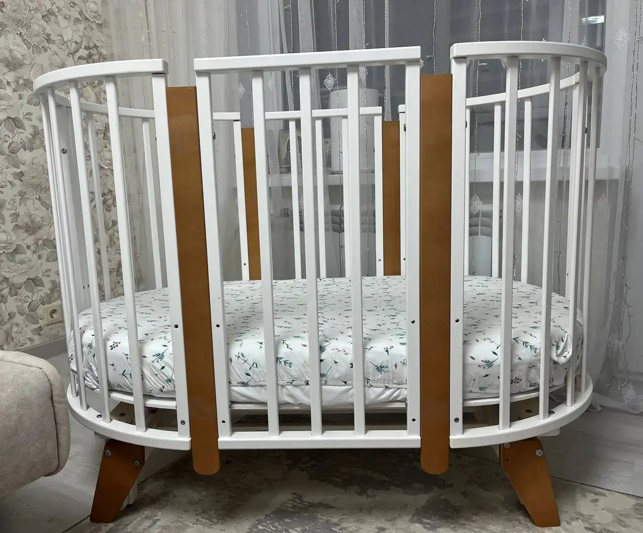 Кроватка трансформер с маятником и комплектом - Мебель для детей (Товары для детей) в Саратов