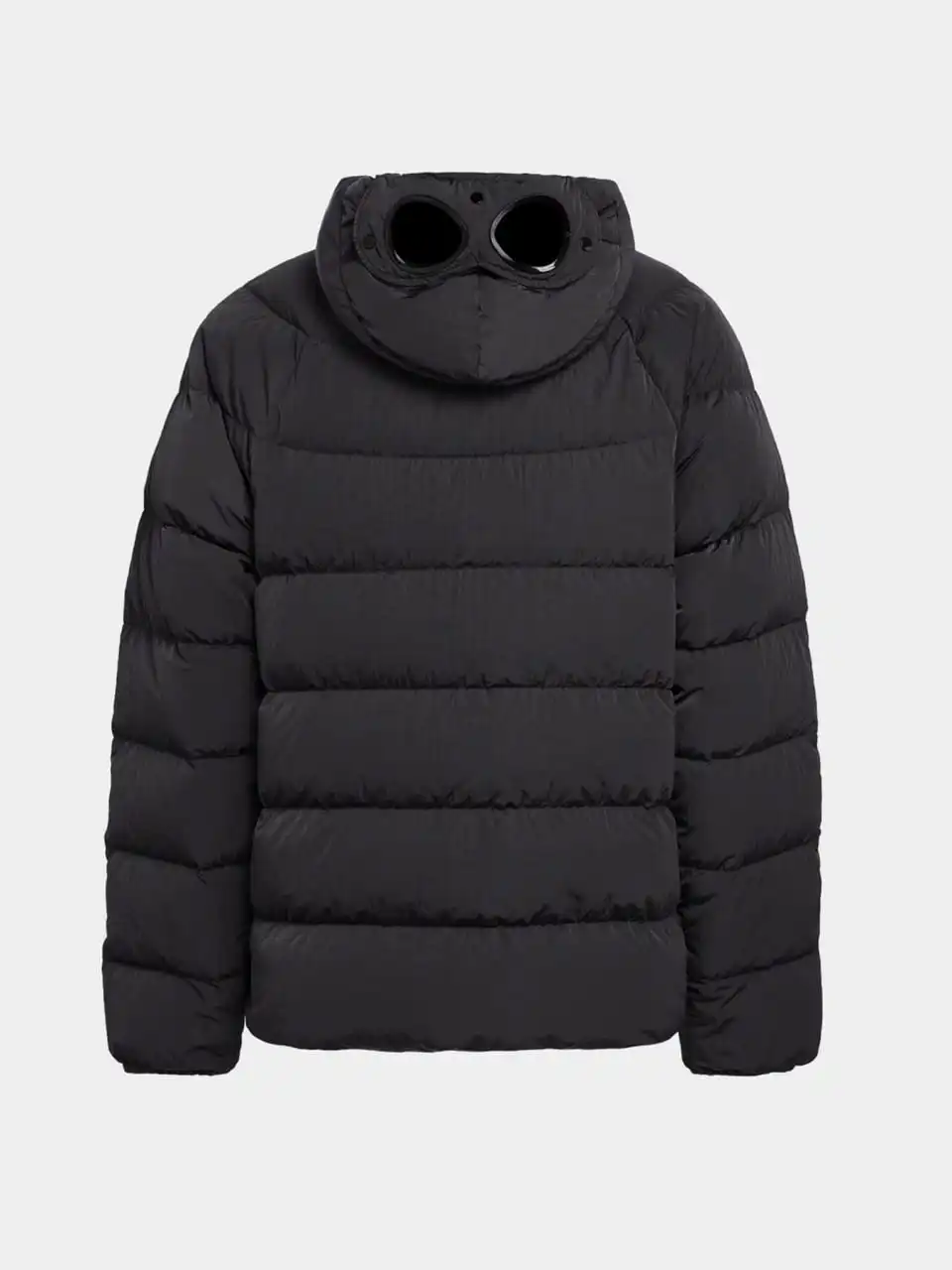 CP Company Garment Dyed Eco Chrome-R Goggle Hooded Down Jacket 'Black'