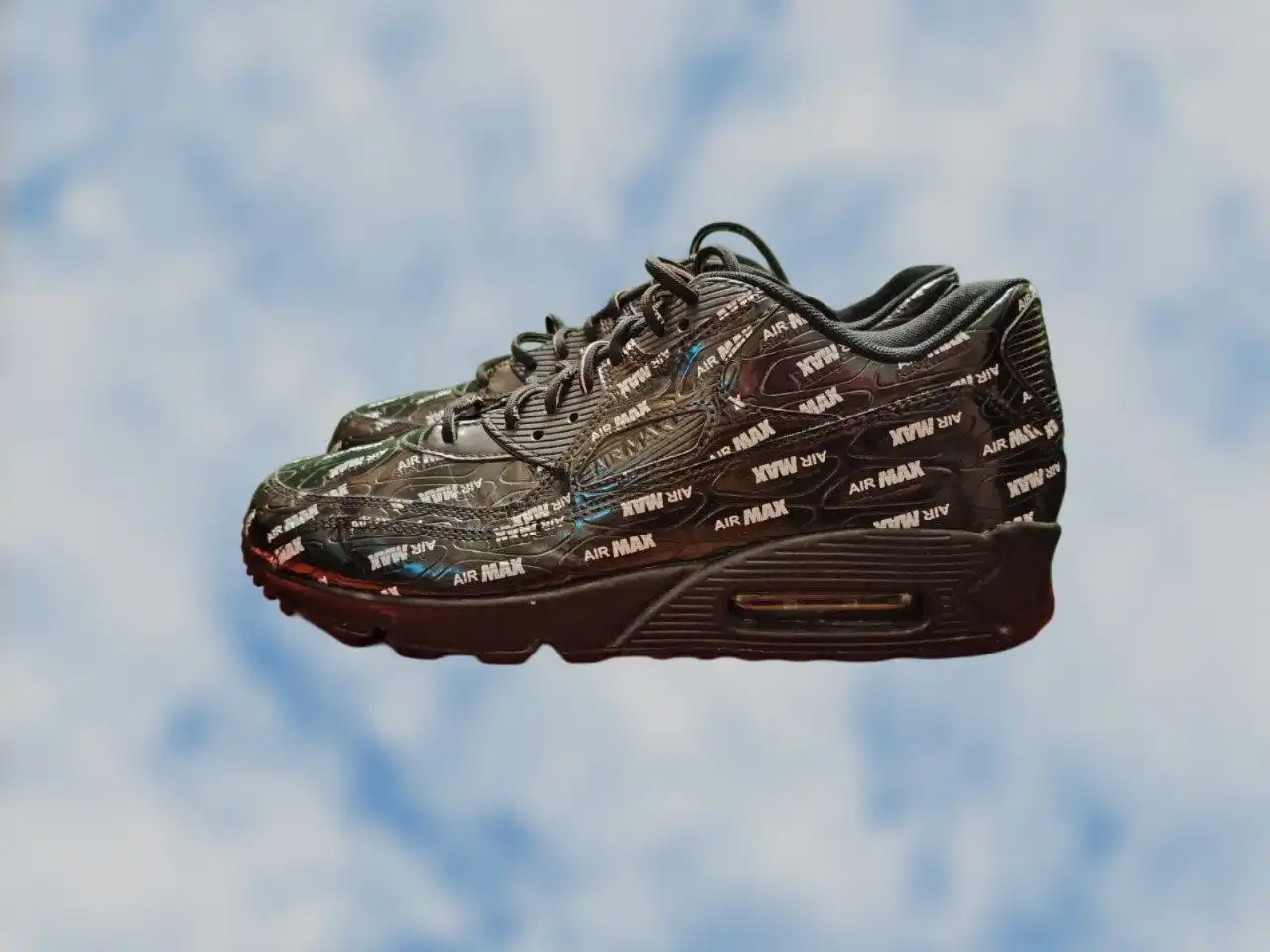 Кроссовки Nike Air Max 90 Premium All-Over Print Black