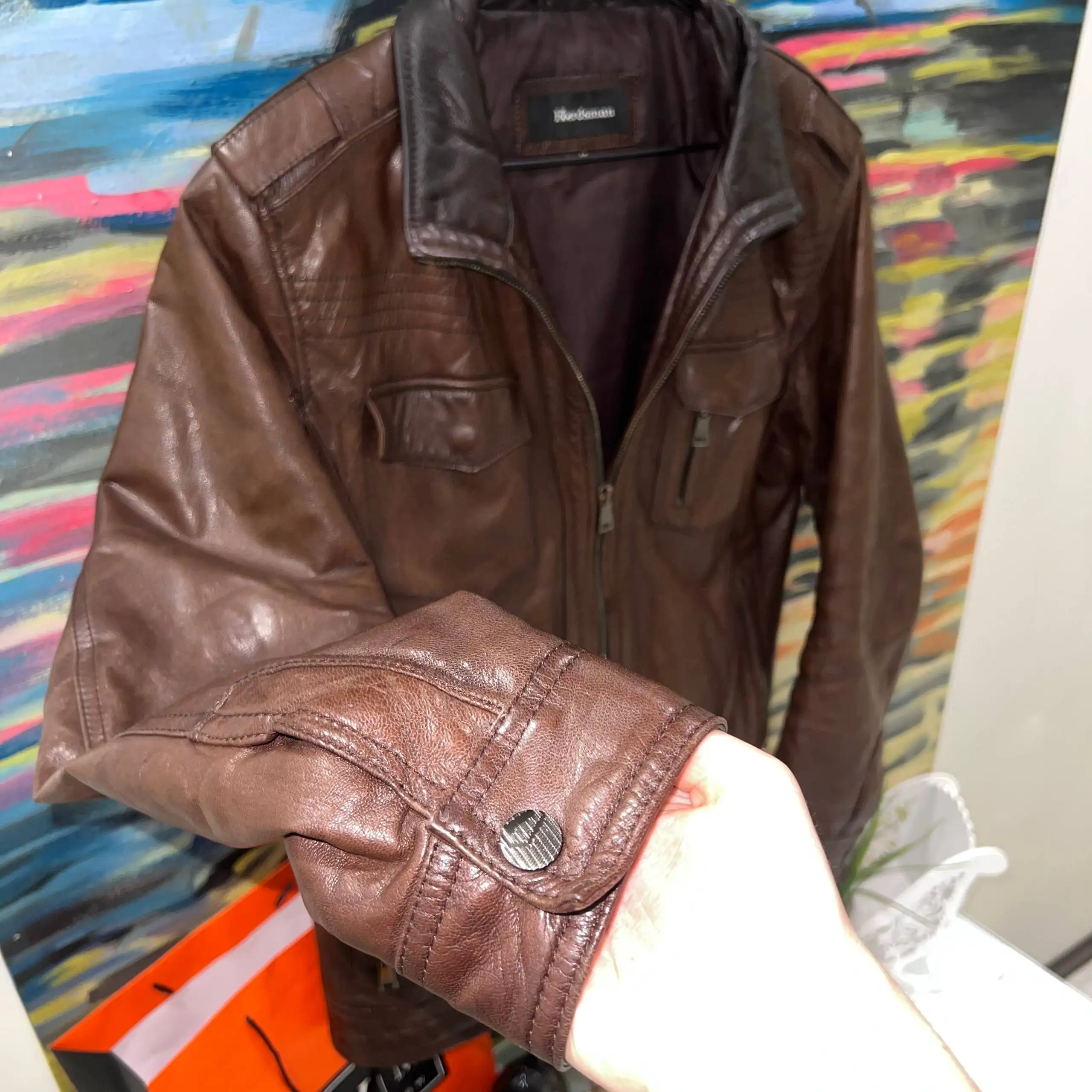 Кожаная куртка Herdsman vintage natural - Верхняя одежда (Одежда) в Курск