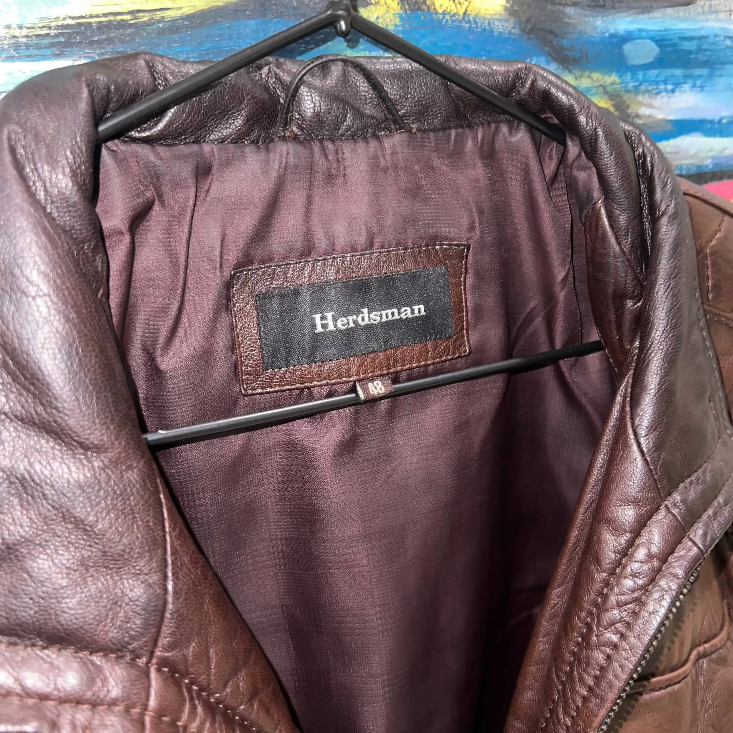 Кожаная куртка Herdsman vintage natural - Верхняя одежда (Одежда) в Курск