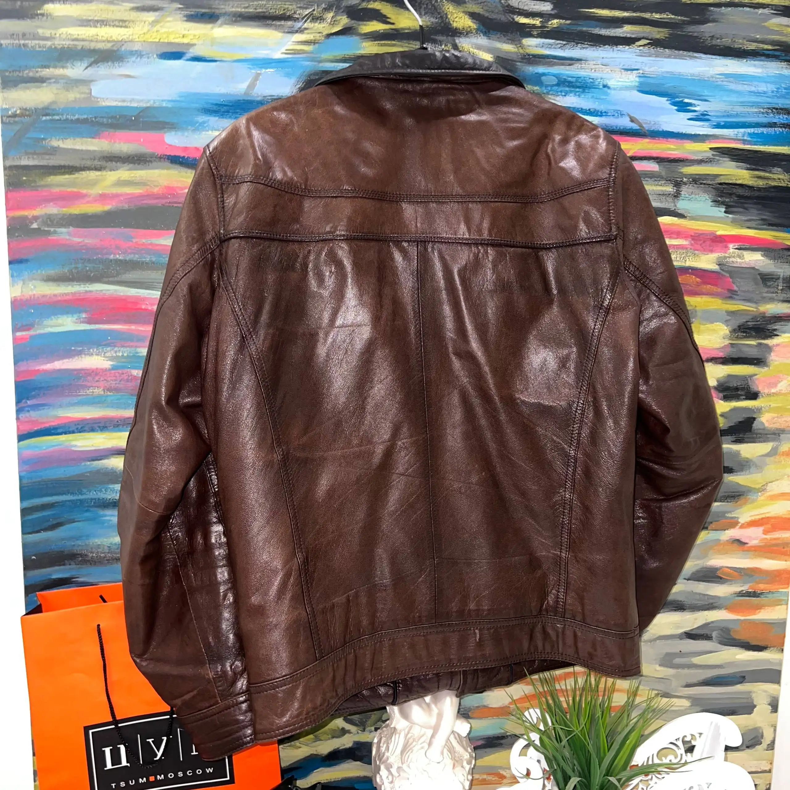 Кожаная куртка Herdsman vintage natural - Верхняя одежда (Одежда) в Курск