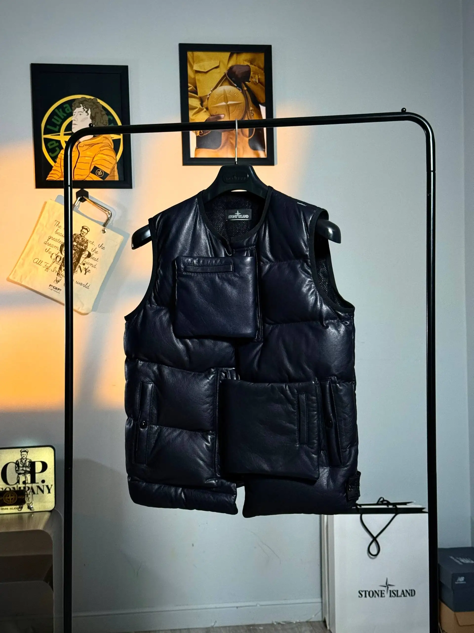 Stone Island Shadow Project AW20 Nappa Leather Utility Vest - Мужская одежда (Одежда) в Санкт-Петербург