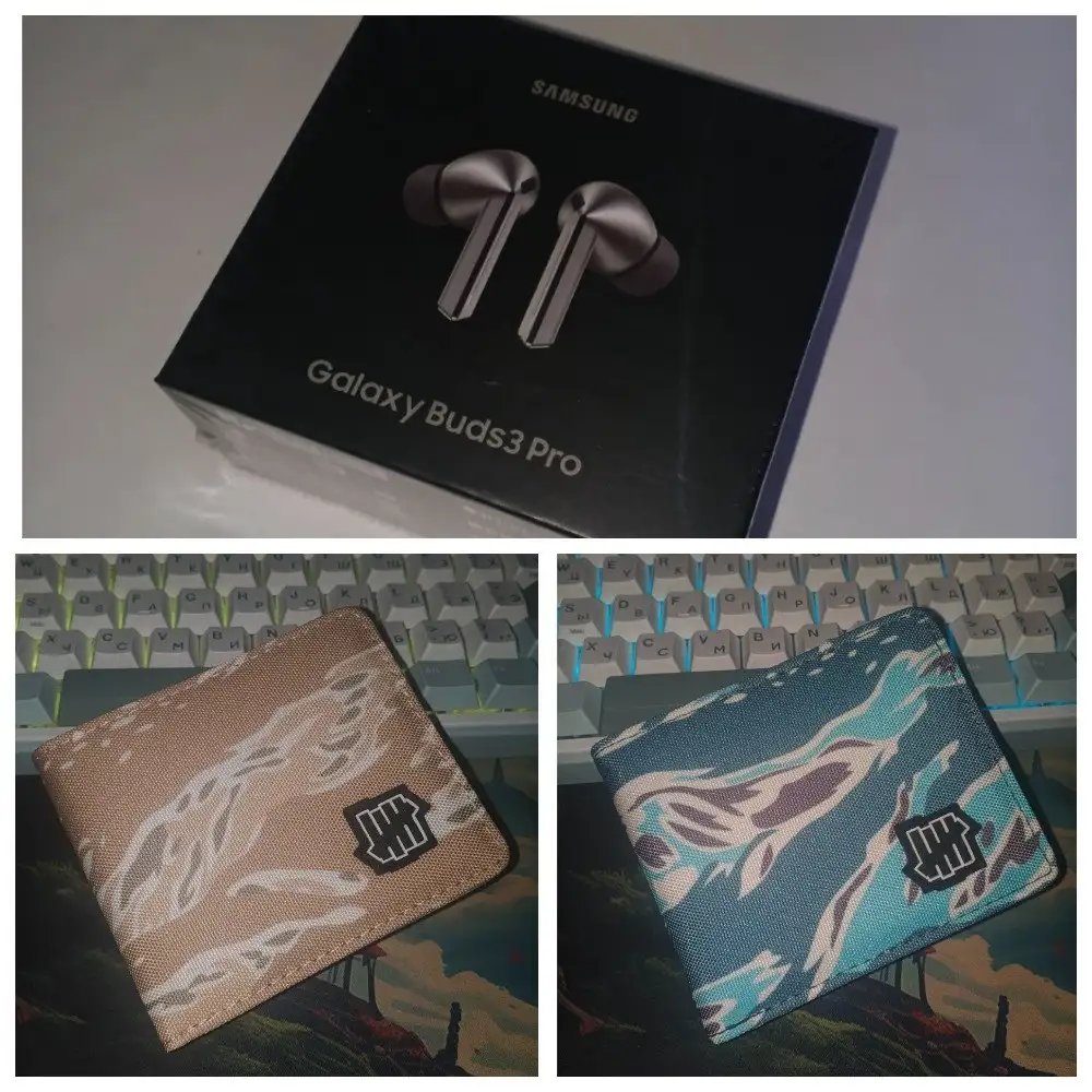 ЛИКВИДАЦИЯ ТОВАРА: Кошелек UNDEFEATED и наушники Galaxy Buds 3 Pro - Наушники (Электроника) в Неизвестно