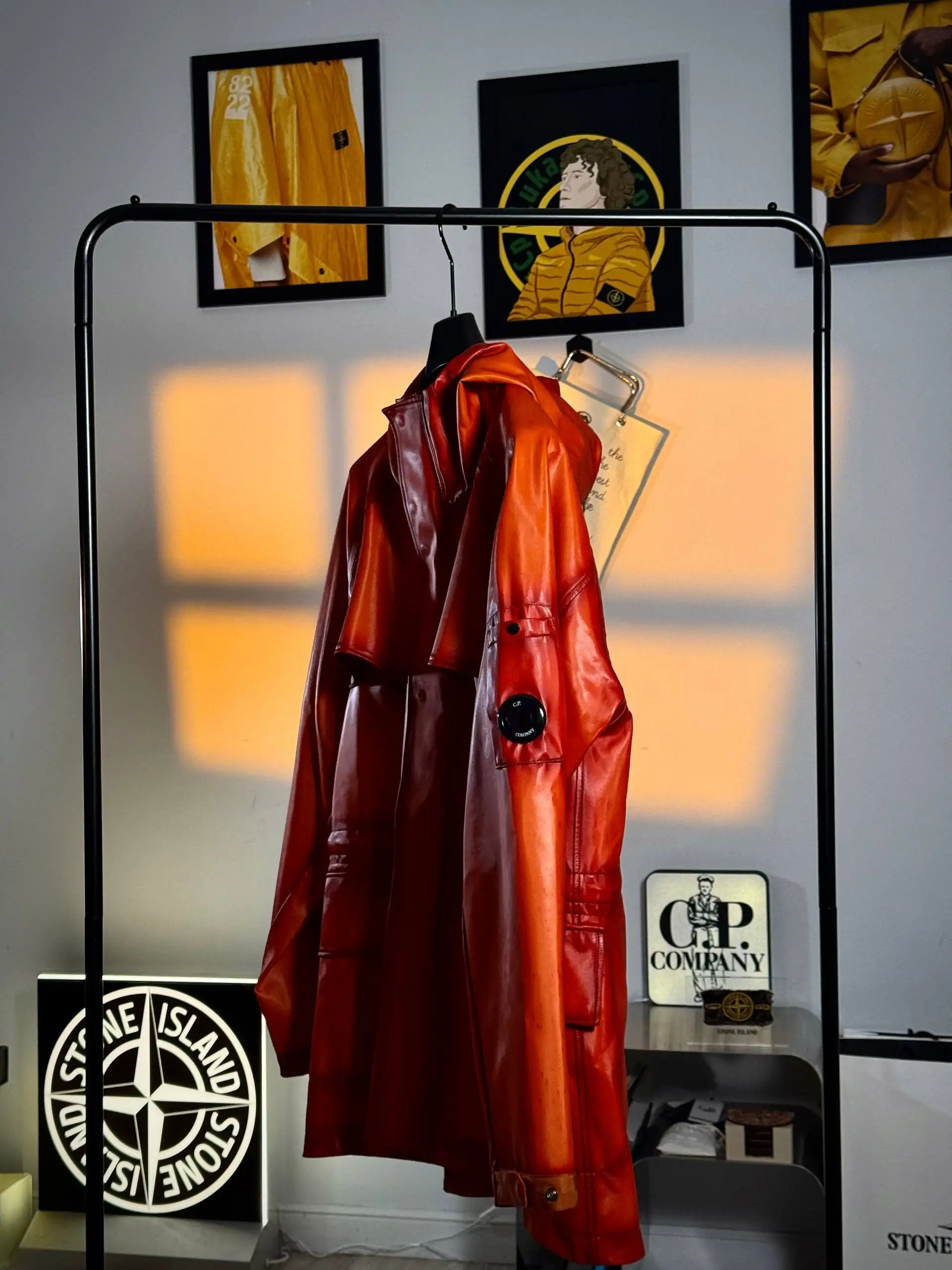 C.P. Company Orange Bi-FILM Garment Dyeing Pocketed Fisherman Jacket - Одежда в Санкт-Петербург