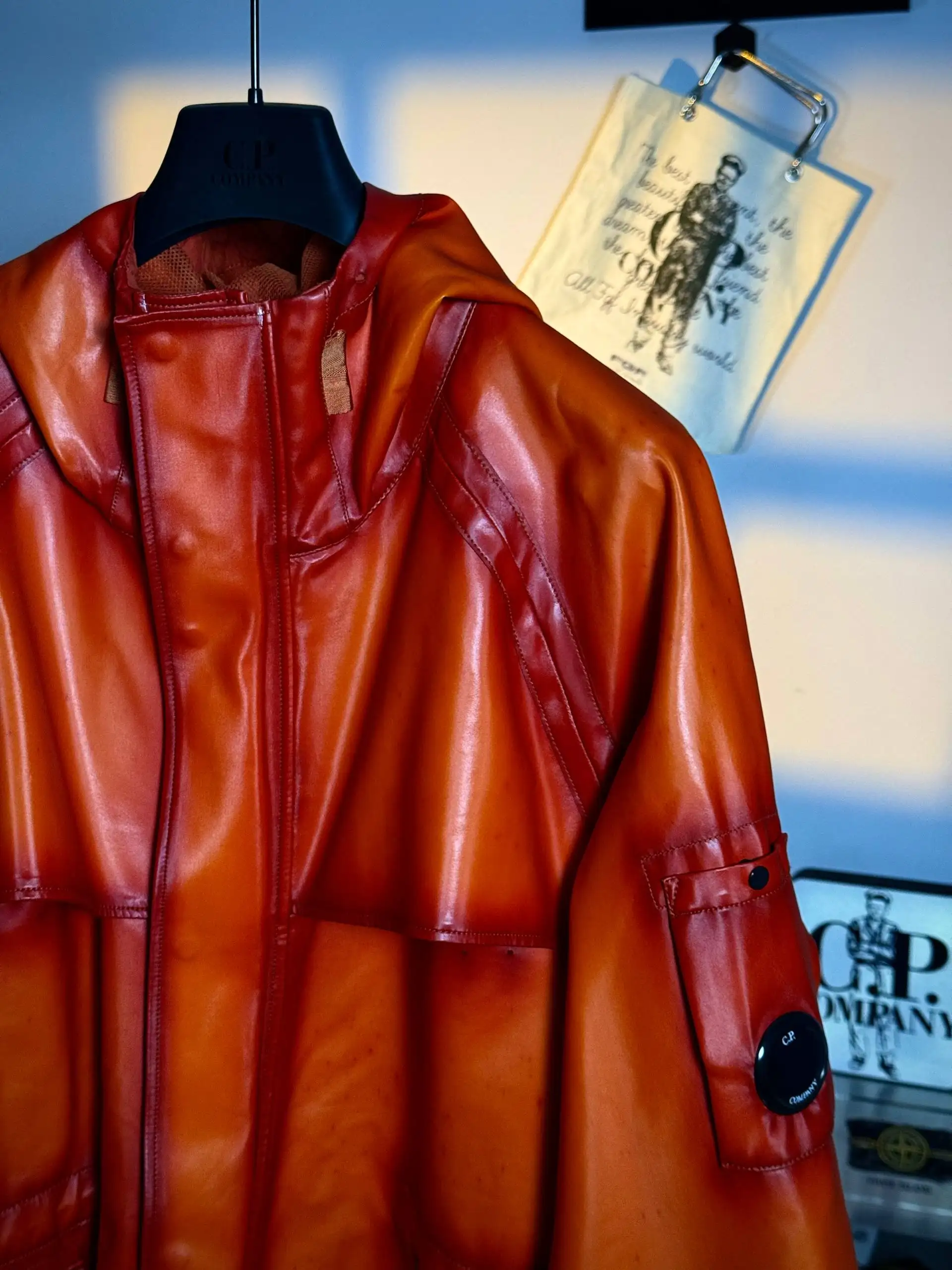 C.P. Company Orange Bi-FILM Garment Dyeing Pocketed Fisherman Jacket - Одежда в Санкт-Петербург