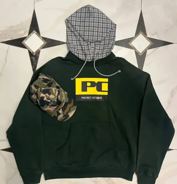РАССВЕТ CHECKED HOOD POPOVER HOODIE SS/20 - Головные уборы в Санкт-Петербург