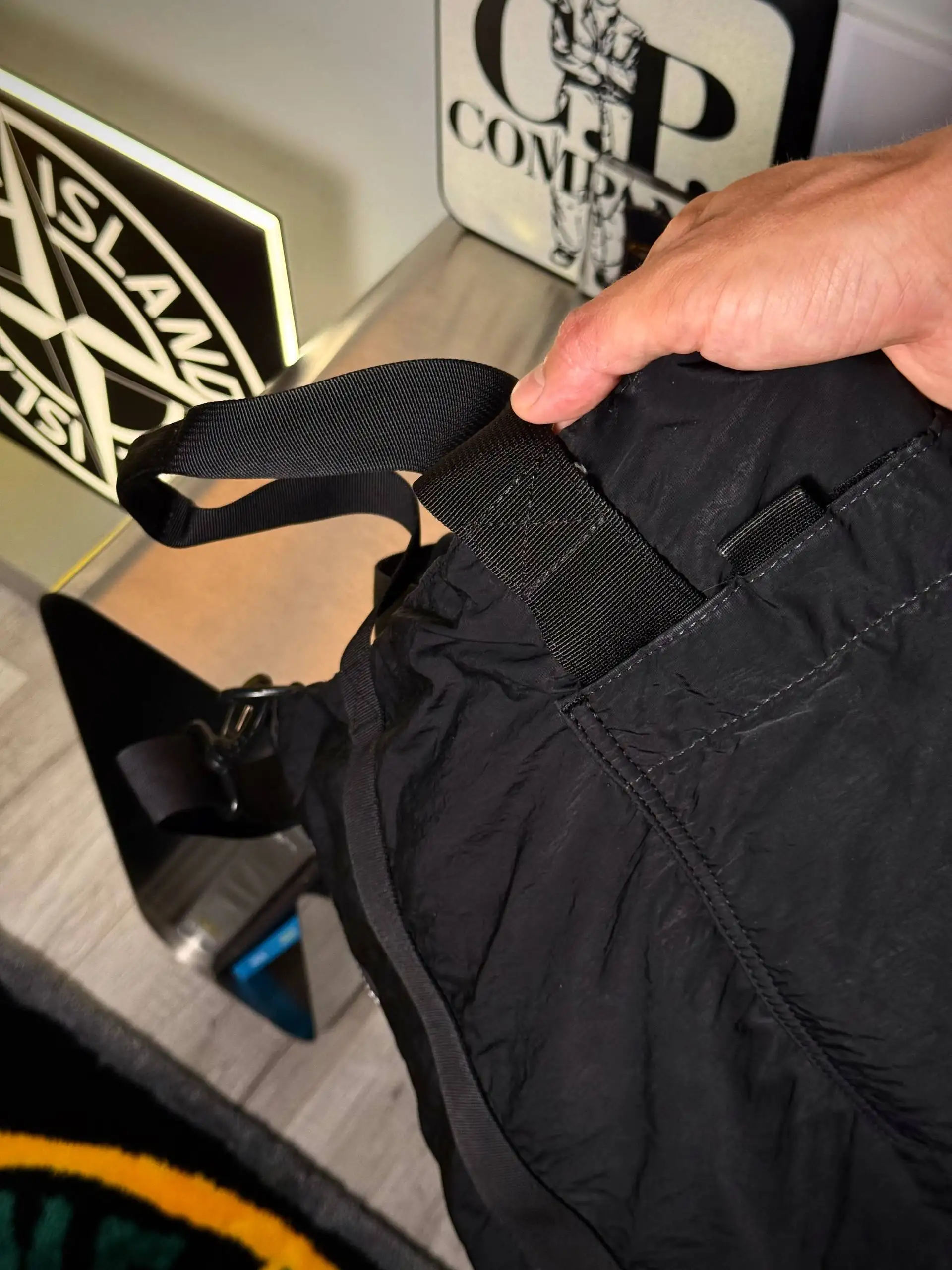 Stone Island Crinkled Nylon Satin Black Medium Tote - Сумки (Одежда) в Санкт-Петербург