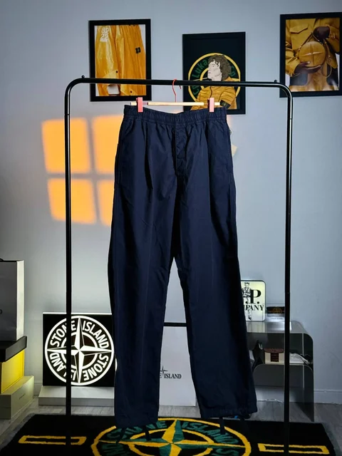 Stone Island Marina Navy Organic Cotton Tela Trousers - Одежда для детей в Санкт-Петербург