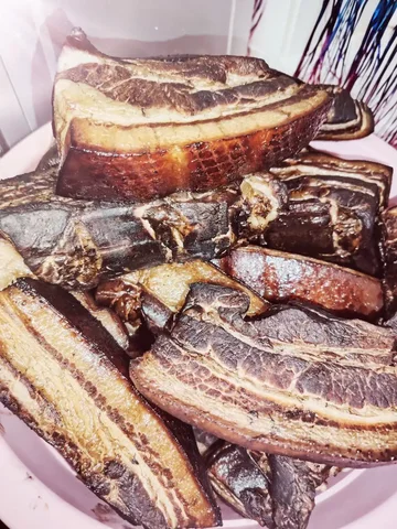Свиная грудинка горячего копчения собственного приготовления - Продукты питания в Улан-Удэ