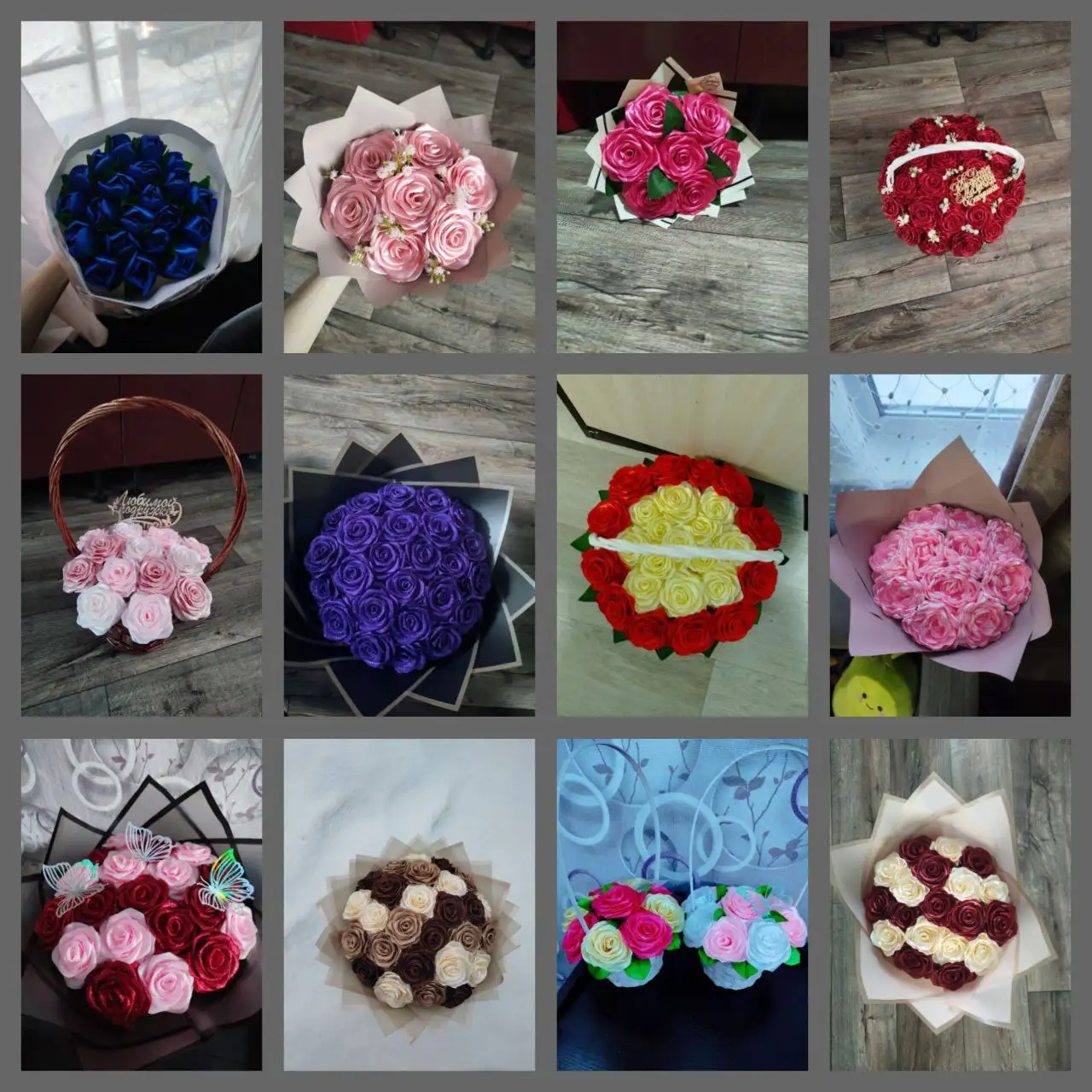 Эксклюзивный вечный букет из атласной ленты - Хобби и отдых в Улан-Удэ