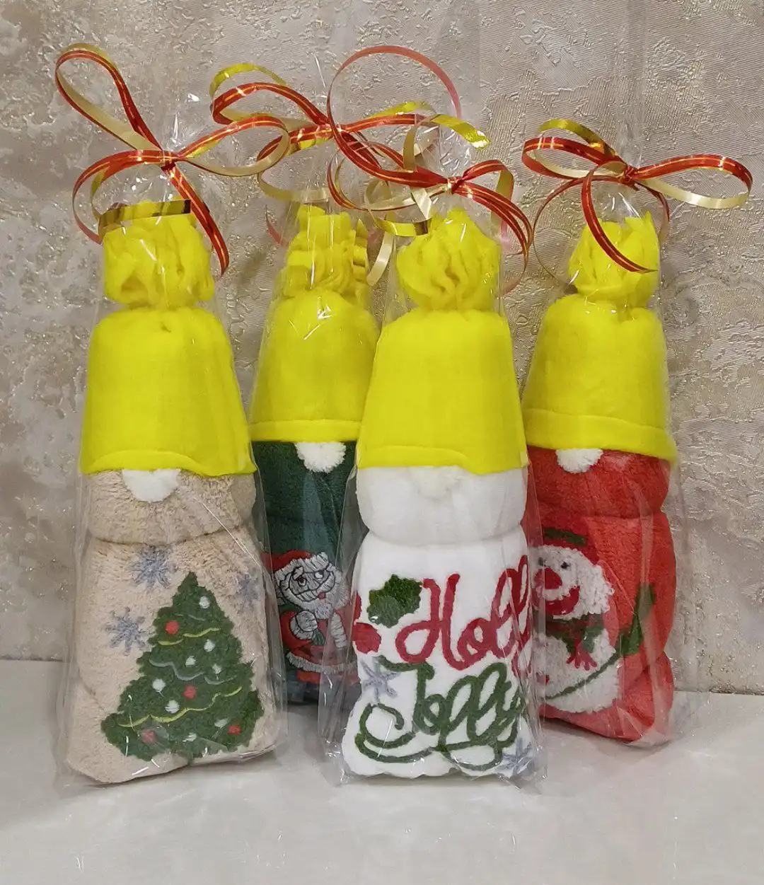 Снеговик из полотенца для кухни