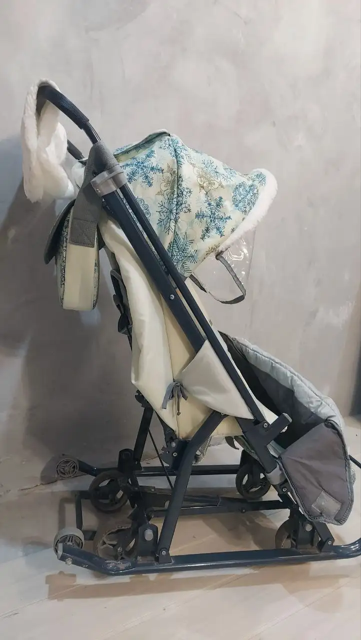 Продам санки (полозья+колеса) 3 положения спинки - Детские транспортные средства (Товары для детей) в Воронеж