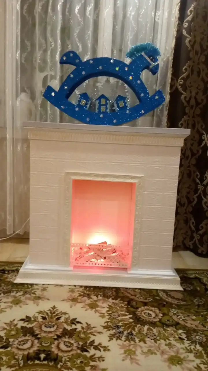 Продажа камина из полистирола с декором