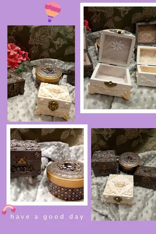 Ручная шкатулка для украшений из дерева с декором - Хобби и отдых в Чита