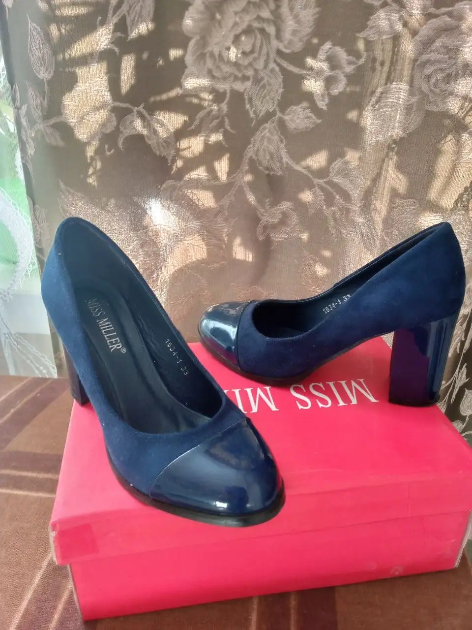 Туфли 33 размер синие лак замша - Обувь (Одежда) в Чита