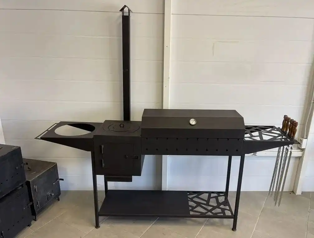 Мангальная зона 3 в 1: мангал, печь, гриль