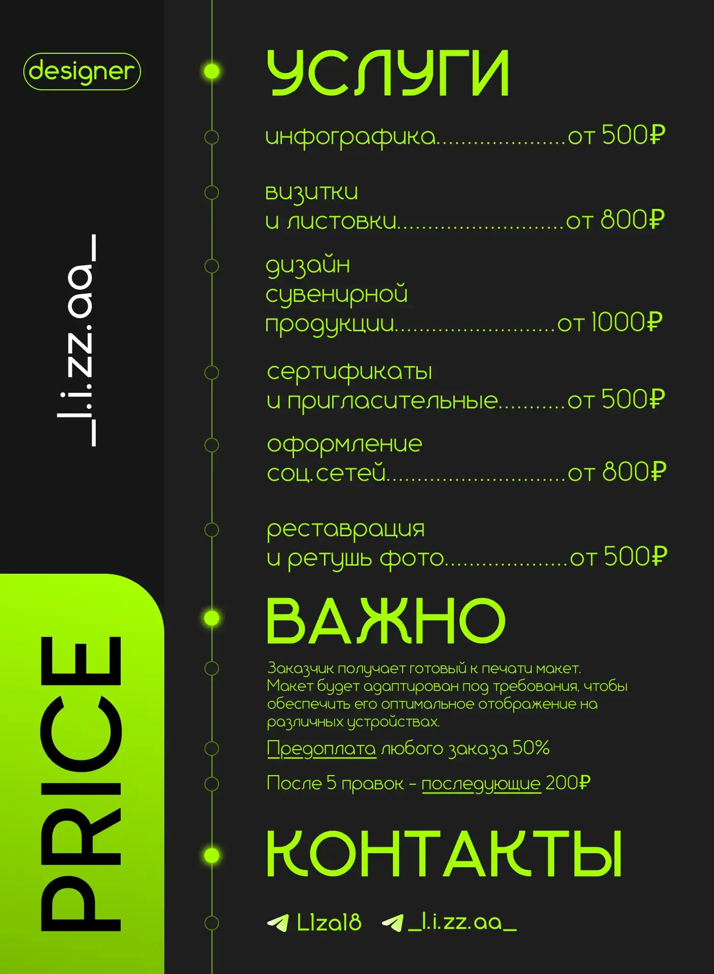 Услуги графического дизайнера