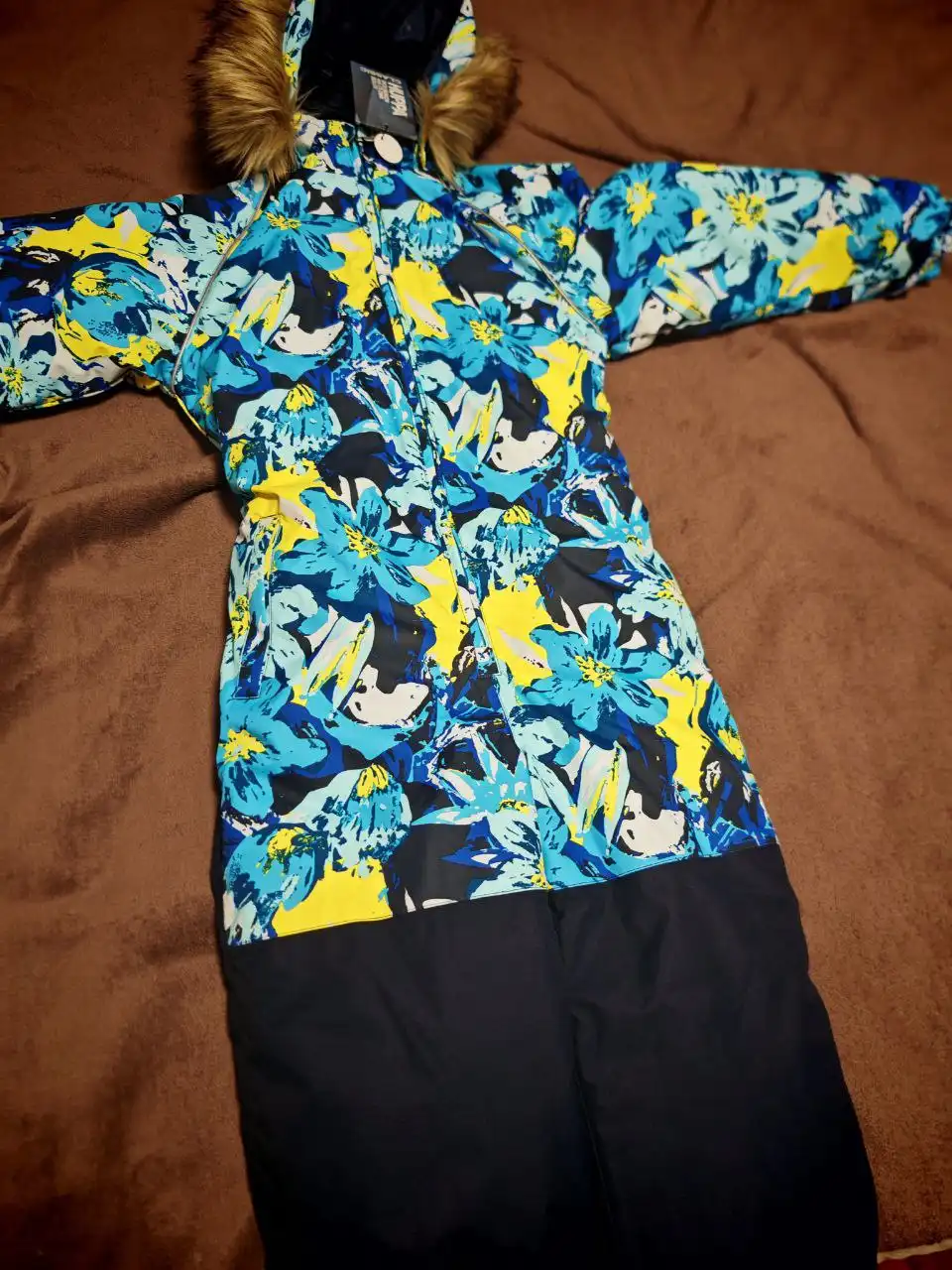 Флисовый джемпер и зимний комбез для девочки