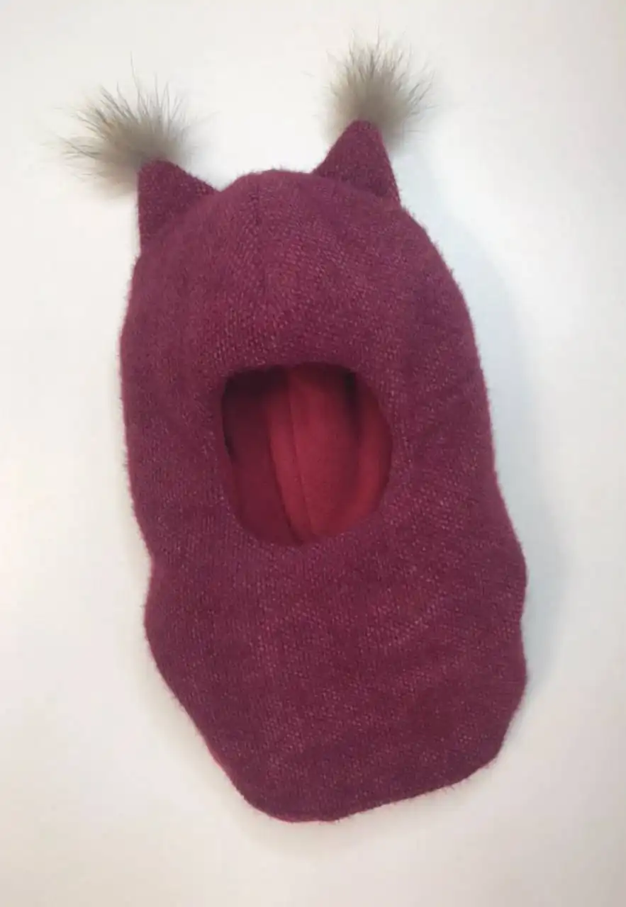 Шапка-шлем из альпаки для детей 1-3 года - Детская одежда (Одежда) в Сургут