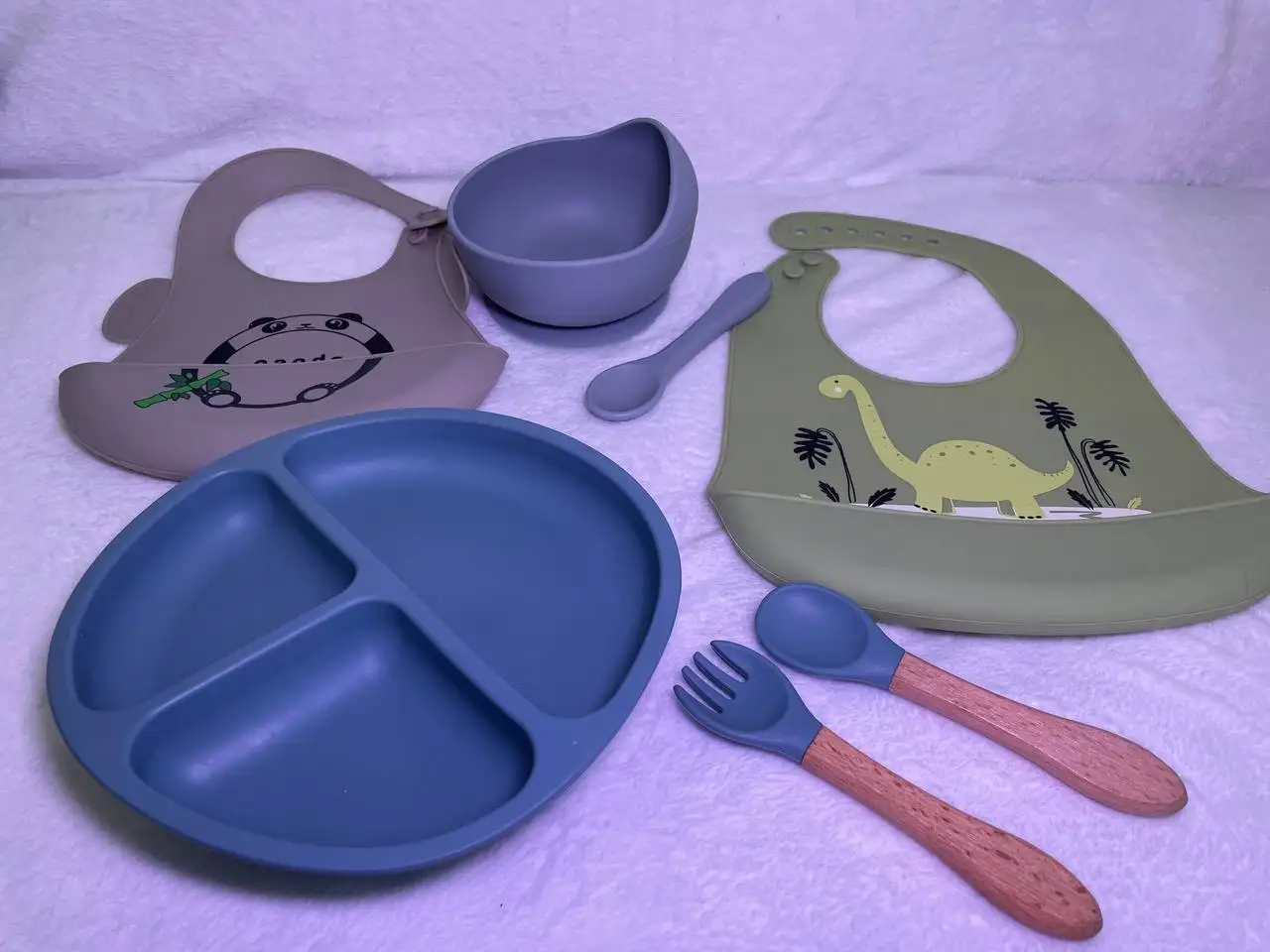Набор посуды для первого прикорма из пищевого силикона - Посуда для кормления (Товары для детей) в Сургут