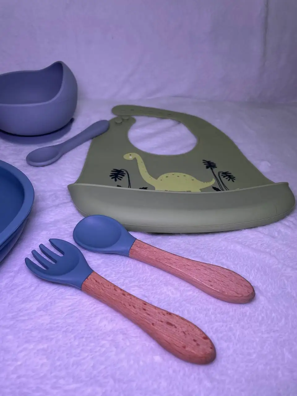 Набор посуды для первого прикорма из пищевого силикона - Посуда для кормления (Товары для детей) в Сургут