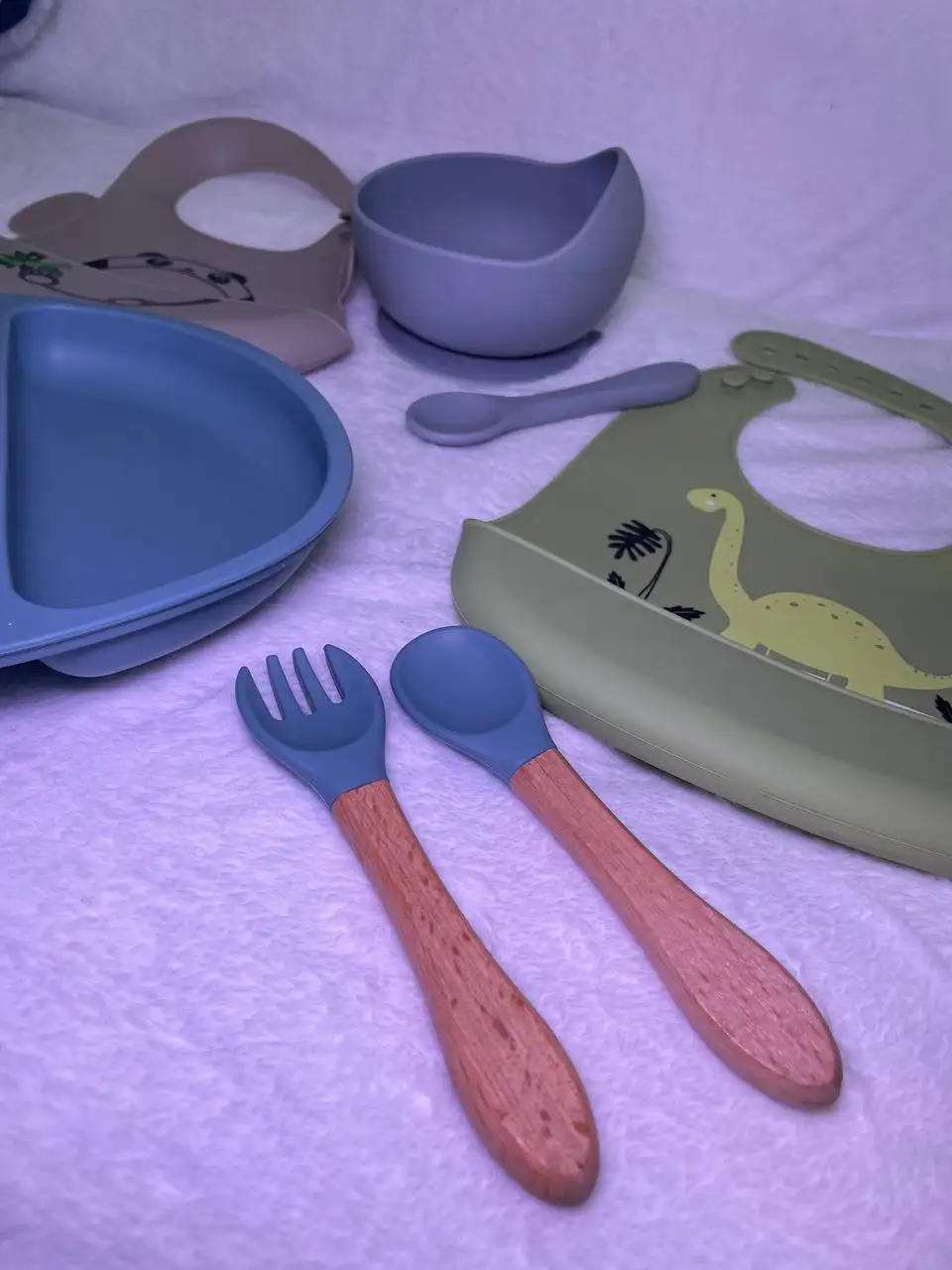 Набор посуды для первого прикорма из пищевого силикона - Посуда для кормления (Товары для детей) в Сургут