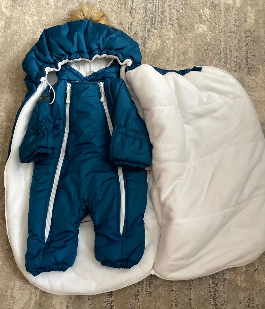 Зимний конверт и демисезонный комбинезон Teddy Sleep - Одежда для новорожденных (Товары для детей) в Сургут