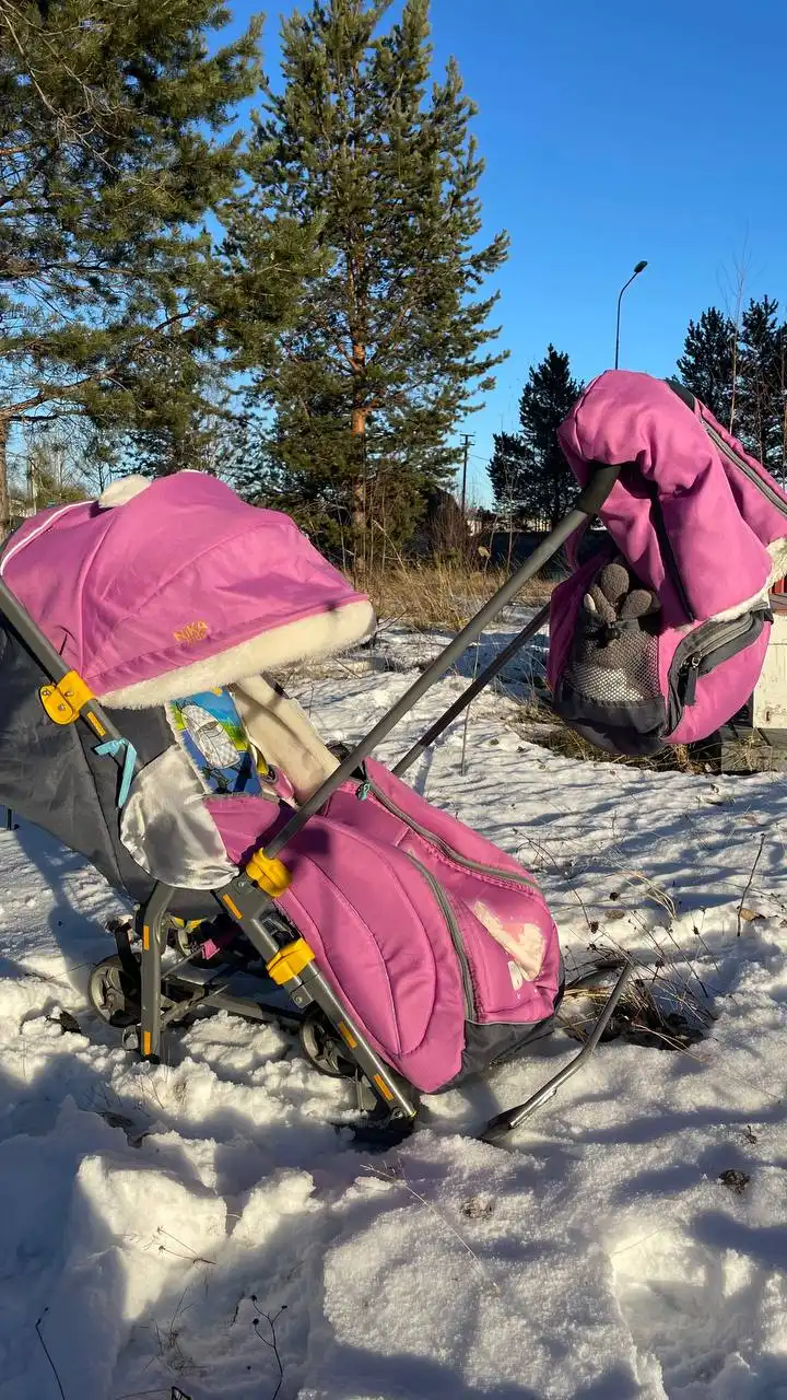 Санки-коляска комбинированная с облегченным каркасом
