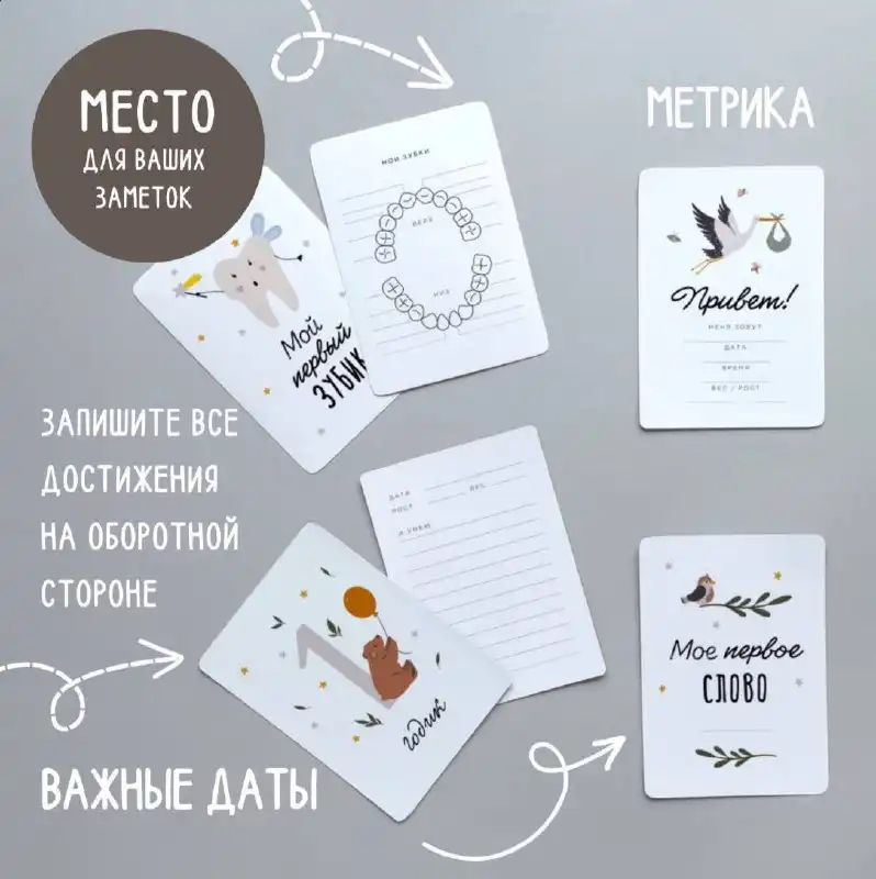 Карточки для фотосессии по месяцам