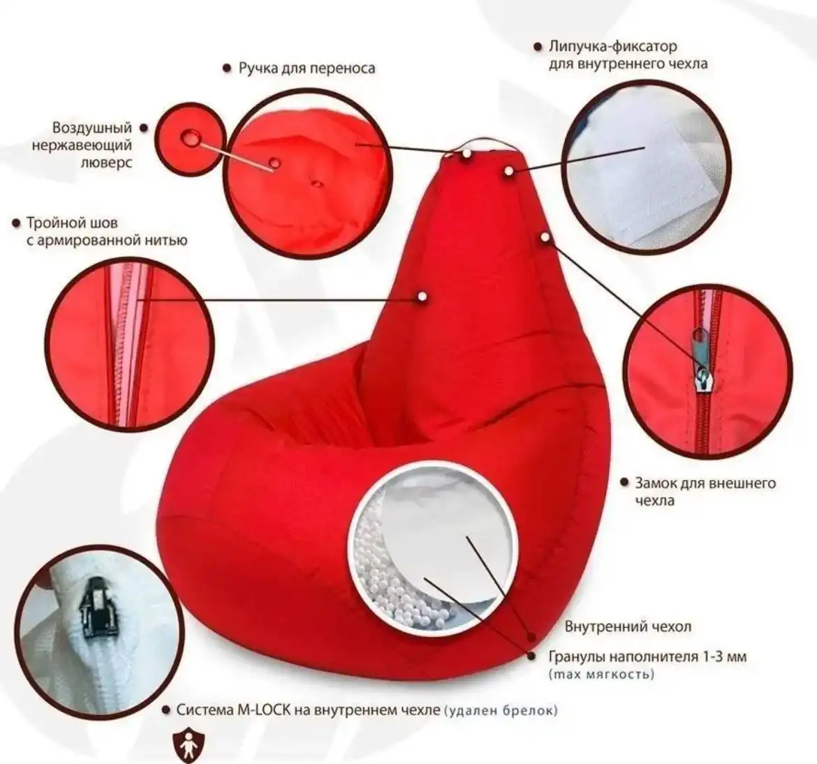 Кресло груша XXXXXL для взрослых и детей