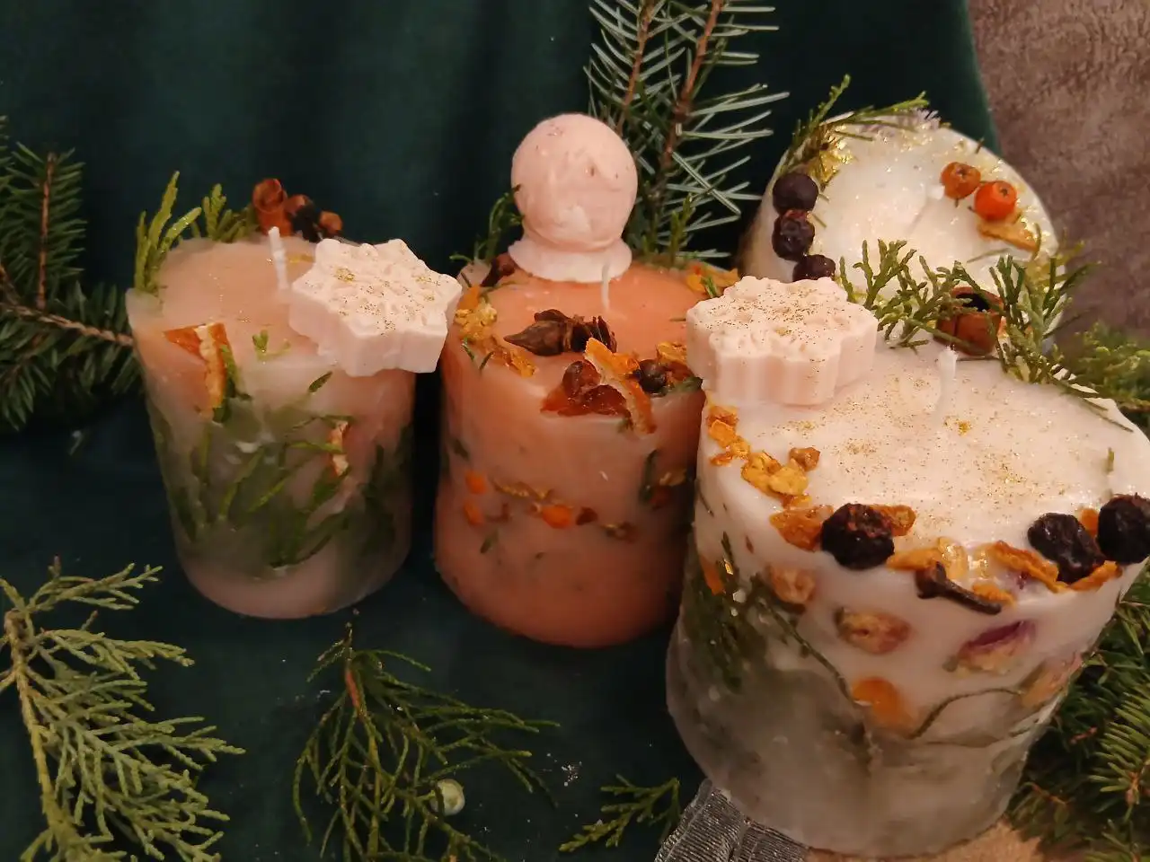 Свечи ручной работы ботанические, программные, интерьерные