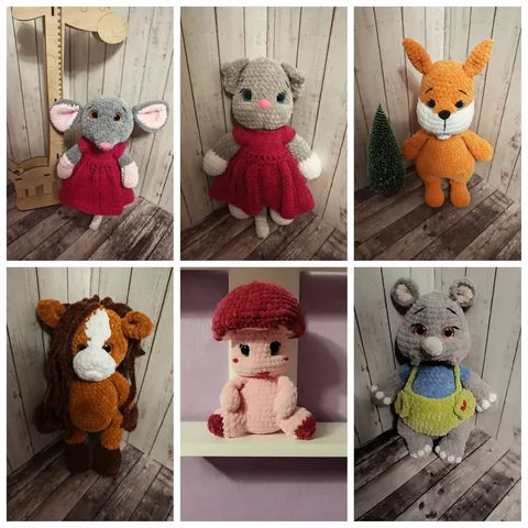 Мягкие игрушки ручной работы из гипоаллергенной пряжи - Сад и огород в Энгельс