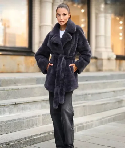 Шуба из экомеха под норку - Одежда в Иркутск