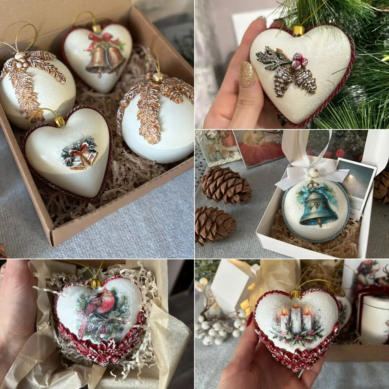 Ёлочные игрушки ручной работы на Новый год