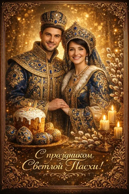 Персональная поздравительная открытка к Пасхе - Грузоперевозки и доставка в Иркутск