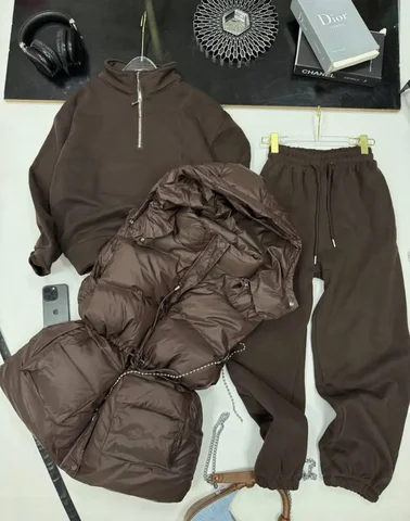 Костюм-тройка оверсайз на тонком велюре - Костюмы в Иркутск