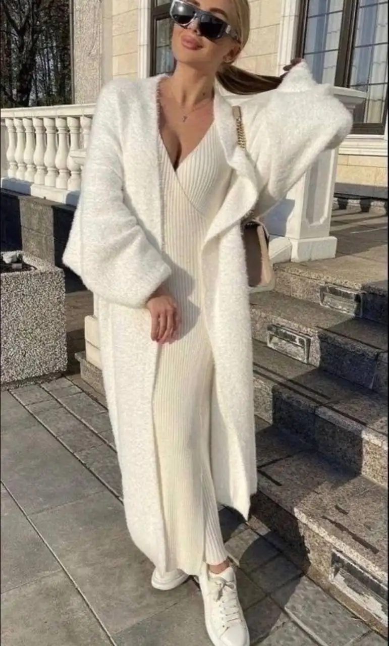 Модные пушистые кардиганы размер оверсайз - Верхняя одежда (Одежда) в Иркутск