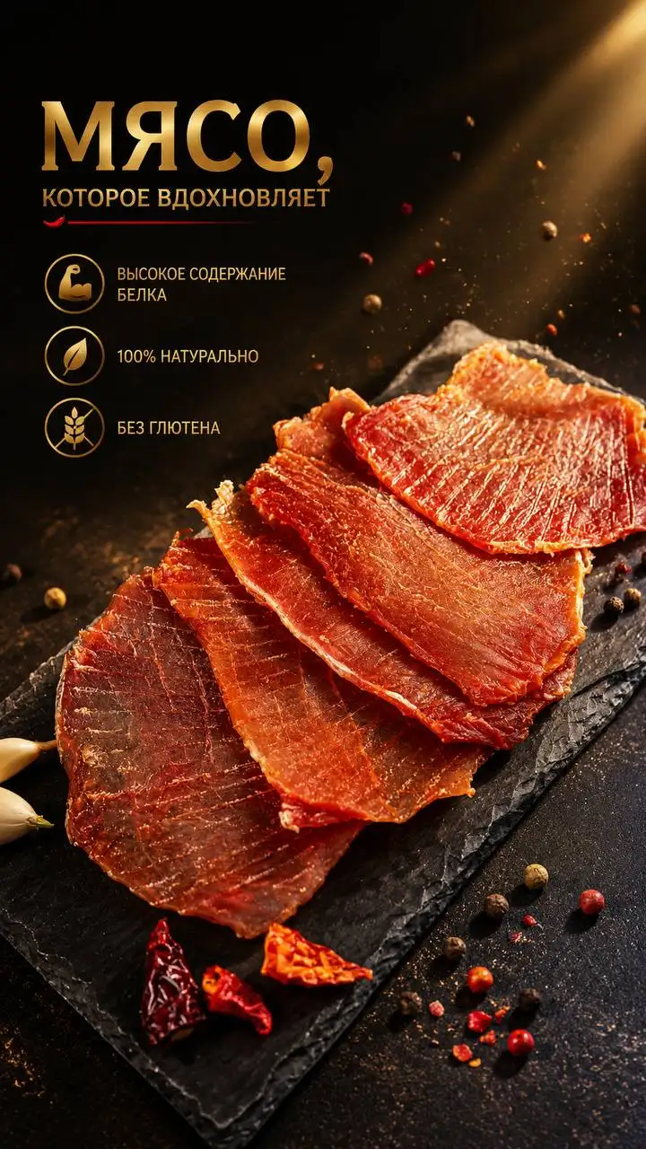 Натуральное сушеное мясо собственного производства - Продукты питания в Иркутск