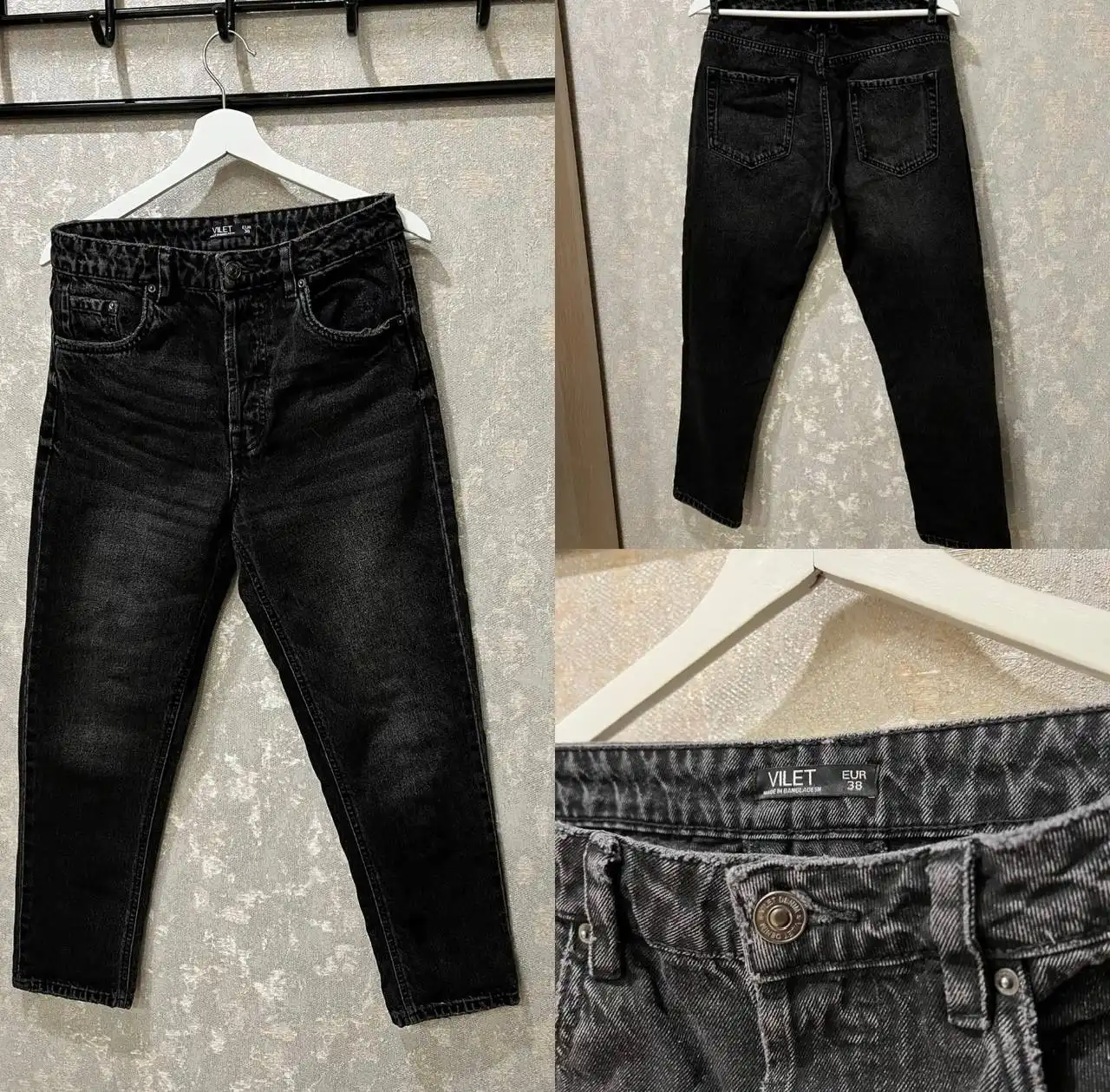 Женские джинсы VILET MOMS черный размер 38 - Джинсы (Одежда) в Тюмень