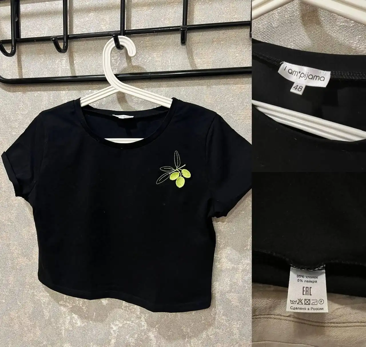 Продам новую женскую укороченную футболку I am pijama - Женская одежда (Одежда) в Тюмень