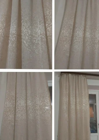 Шторы с принтом, беж, 200x115 см - Растения/Семена в Тюмень