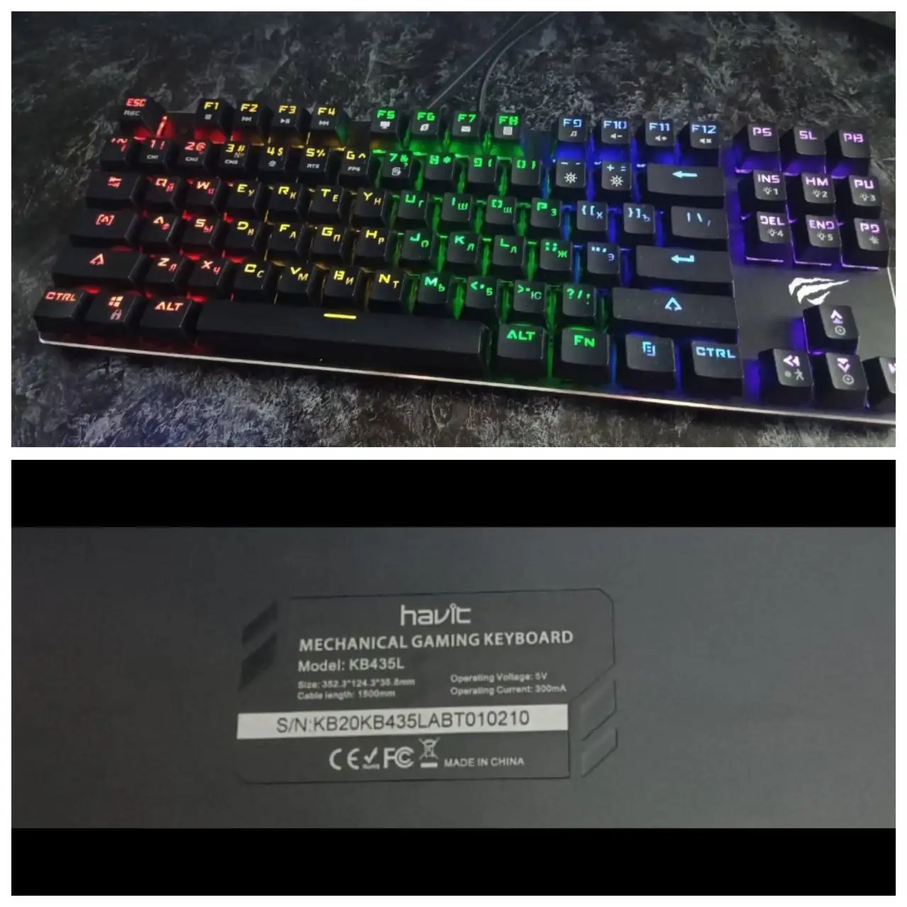 Механическая игровая клавиатура с красными свитчами - Клавиатуры (Электроника) в Тюмень